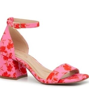 Kelly & Katie Pink and Red Floral Heels